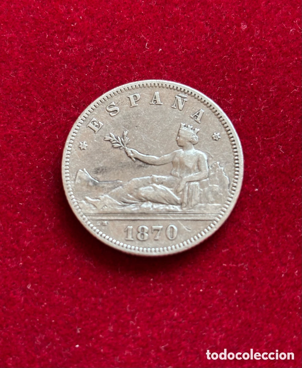 Monedas de Espa&ntilde;a: 2 PESETAS 1870 (*73) DEM