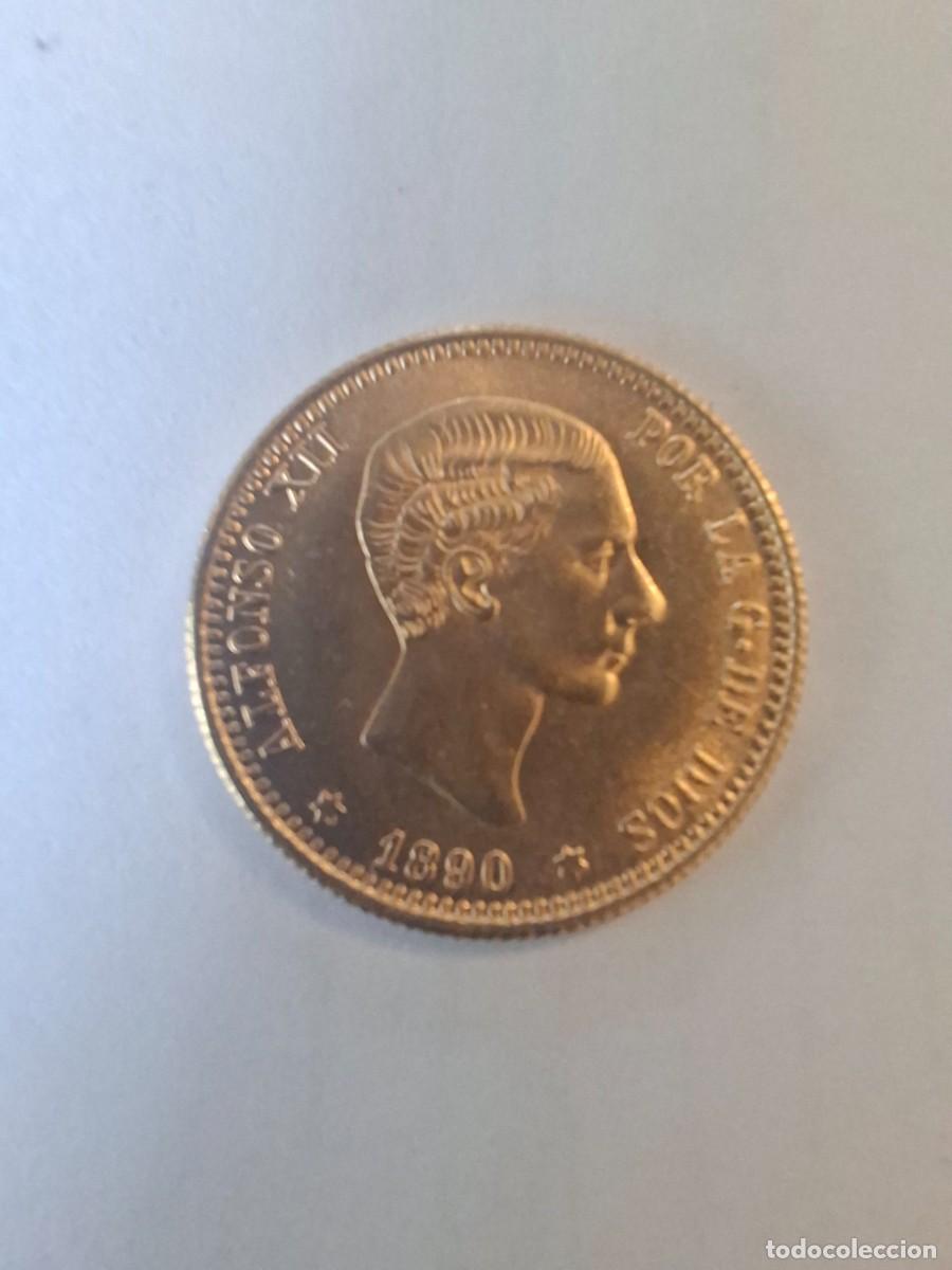 Monedas de Espa&ntilde;a: Moneda de oro de 10 pesetas de Alfonso XII de 1890