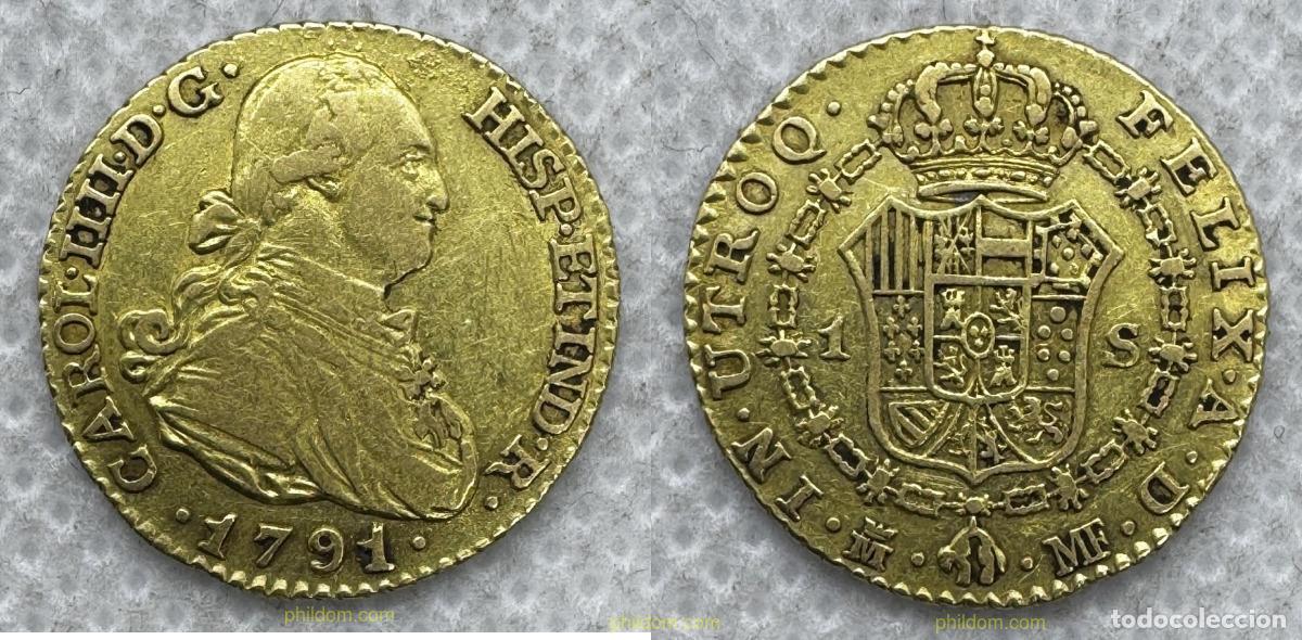 Monedas de Espa&ntilde;a: 5359 ESPA&Ntilde;A 1791 CARLOS IV 1 ESCUDOS 1791 MF