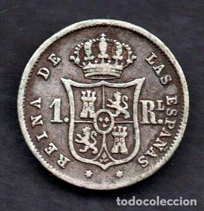 Monedas de Espa&ntilde;a: ISABEL II - 1 REAL de PLATA - 1852 MADRID - Foto 2