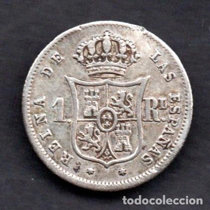 Monedas de Espa&ntilde;a: ISABEL II - 1 REAL de PLATA - 1860 MADRID - Foto 2