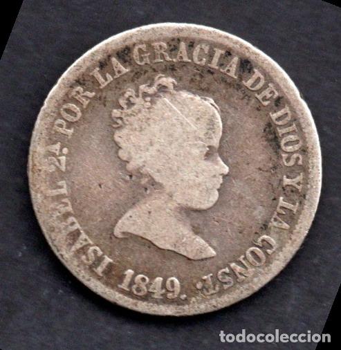 Monedas de Espa&ntilde;a: ISABEL II - 2 REALES de PLATA - 1849 MADRID