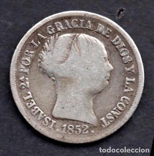 Monedas de Espa&ntilde;a: ISABEL II - 2 REALES de PLATA - 1852 MADRID