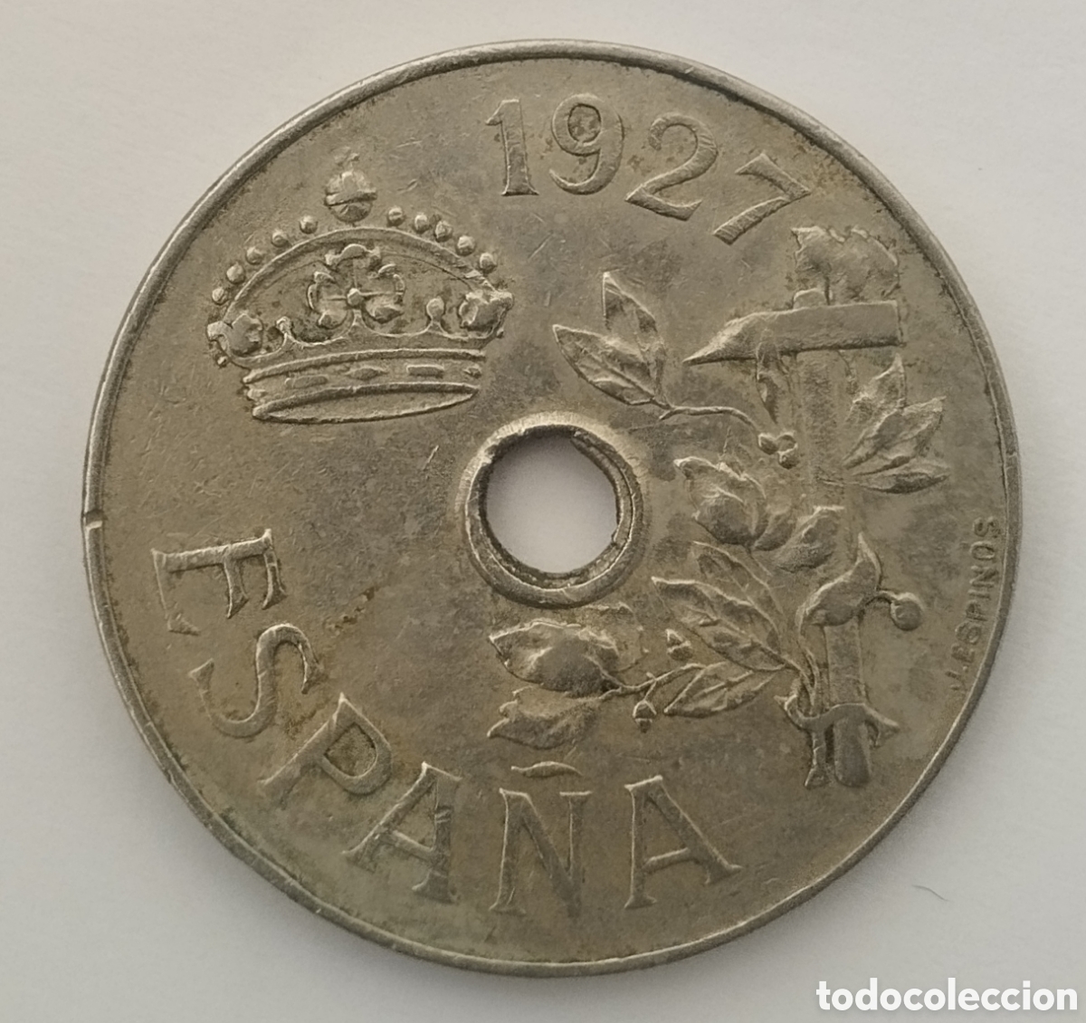 Monedas de Espa&ntilde;a: MONEDA DE 25 C&Eacute;NTIMOS 1927 EN BUEN ESTADO