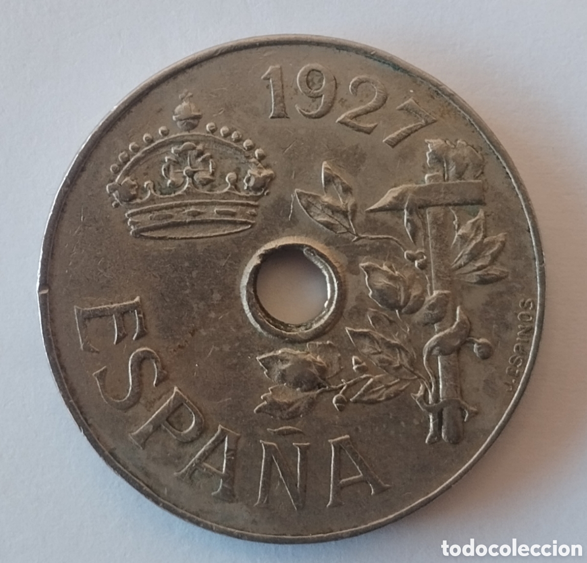 Monedas de Espa&ntilde;a: MONEDA DE 25 C&Eacute;NTIMOS 1927 EN BUEN ESTADO