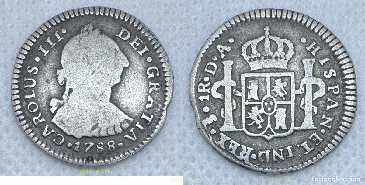 Monedas de Espa&ntilde;a: 5216 ESPA&Ntilde;A 1788 CARLOS III 1 REAL 1788 SANTIAGO DA