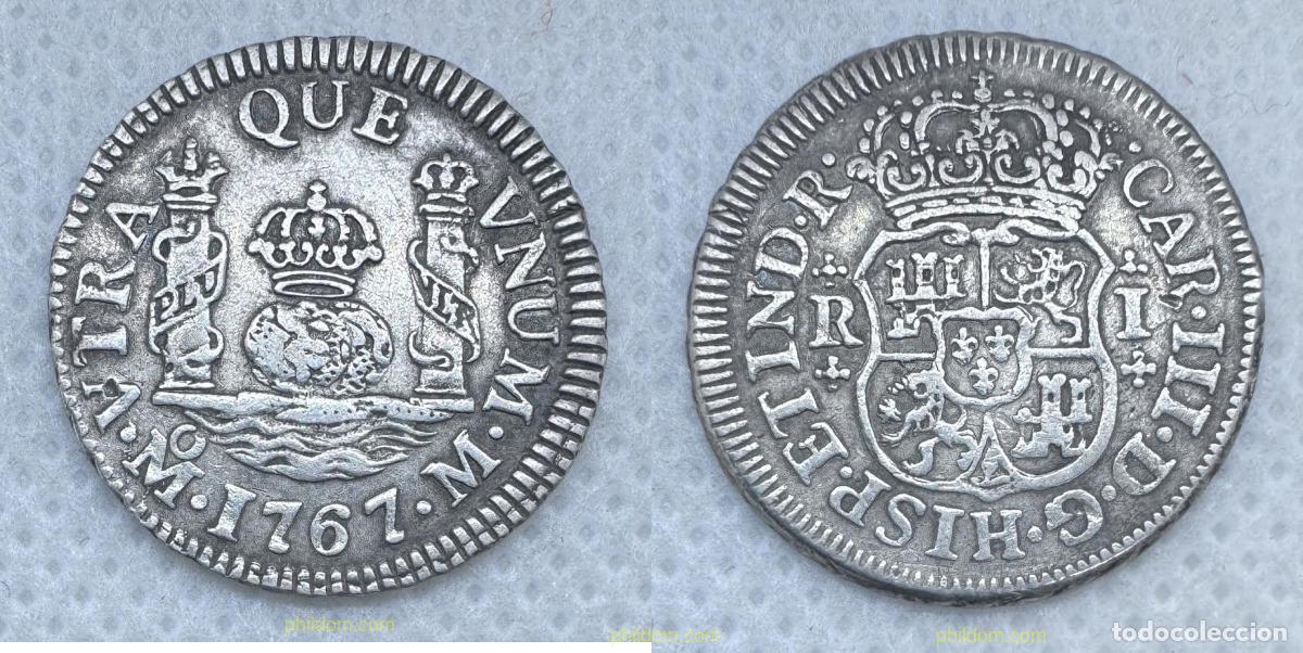 Monedas de Espa&ntilde;a: 5213 ESPA&Ntilde;A 1767 CARLOS III 1 REAL 1767 MEXICO M