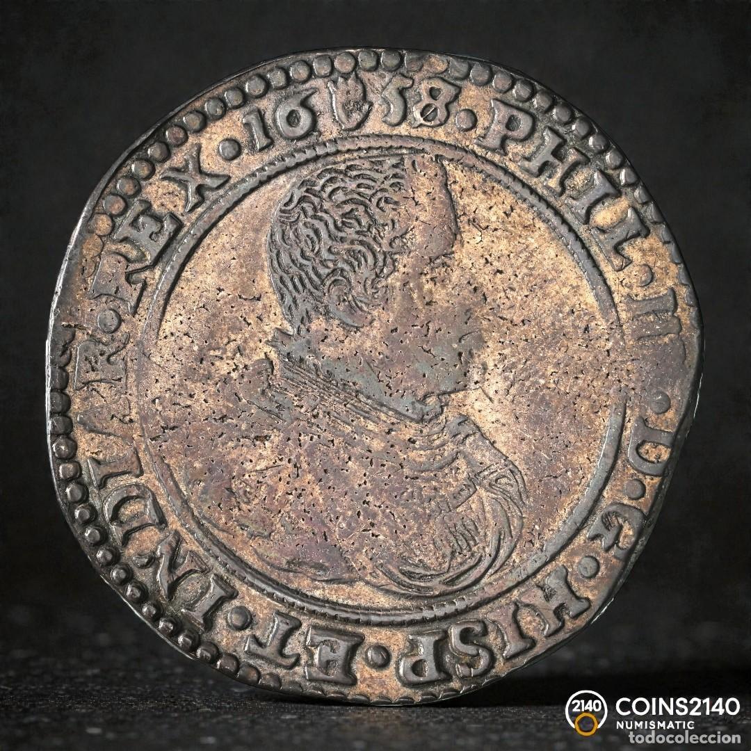 Monedas de Espa&ntilde;a: Felipe IV (1621-1665). 1 ducat&oacute;n. 1658/7. Amberes / Antwerpen. (Tauler-2798v). (DAV-4454v). 32,26g.