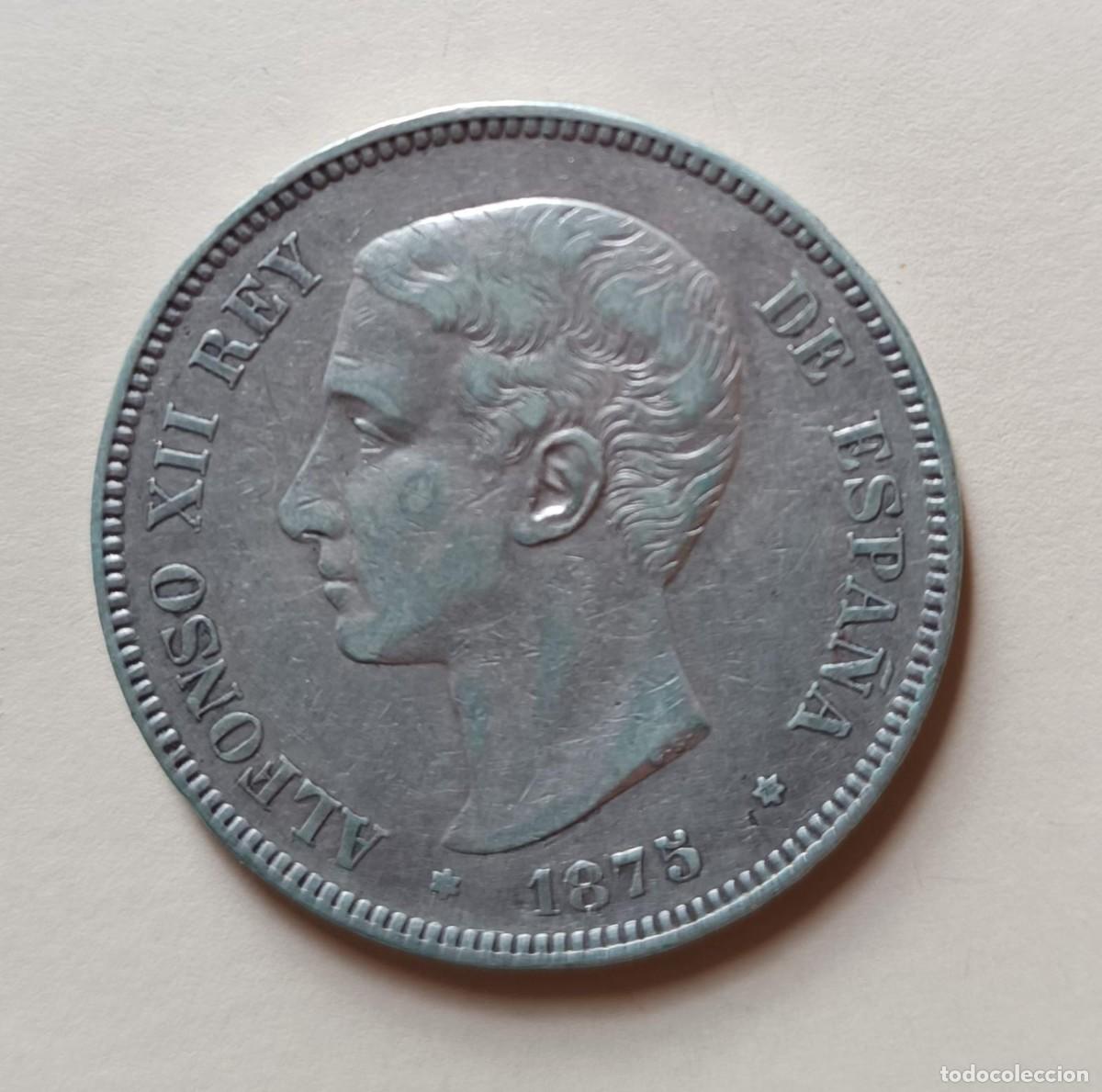Monedas de Espa&ntilde;a: 5 pesetas 1875 Espa&ntilde;a