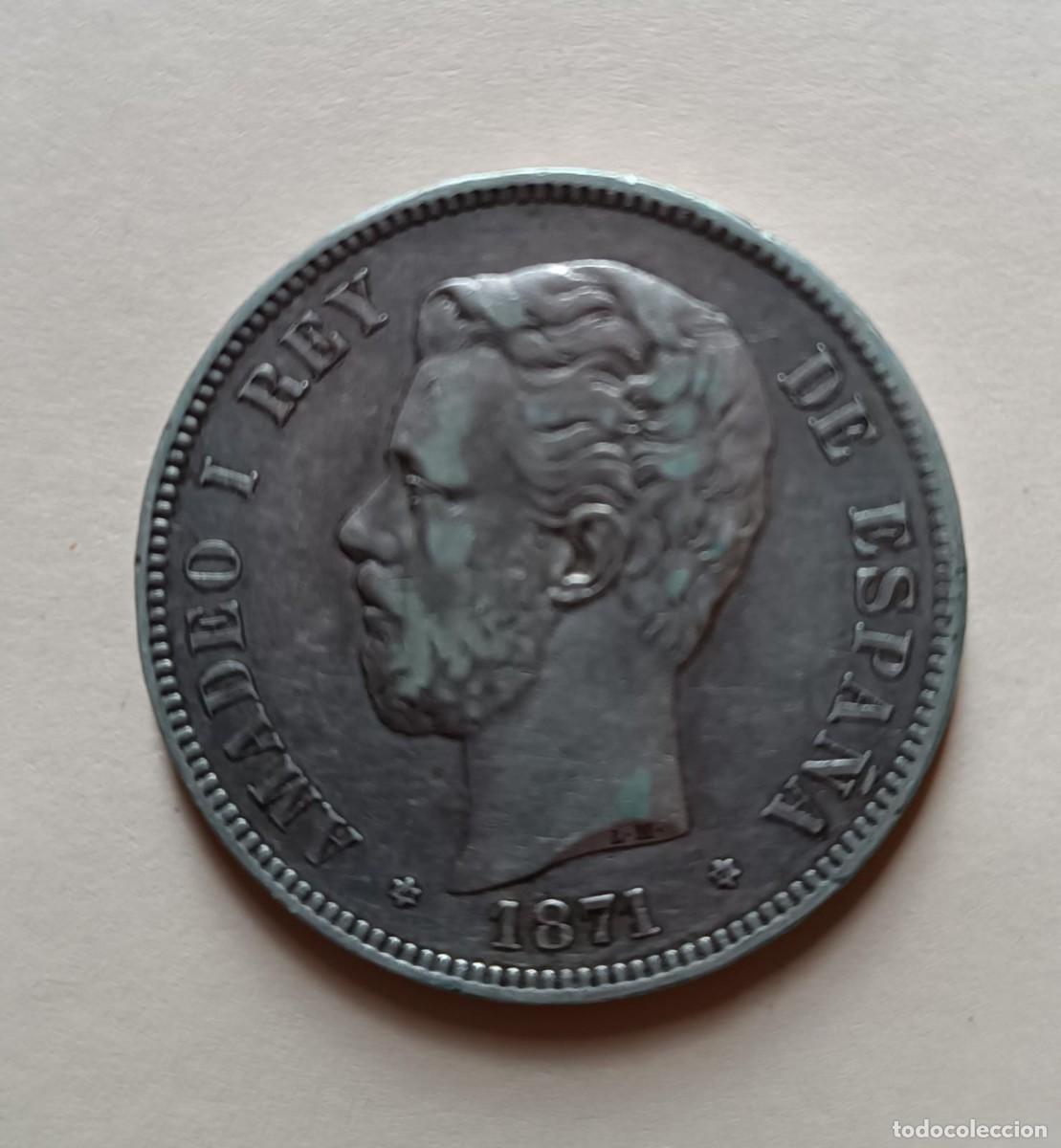 Monedas de Espa&ntilde;a: Moneda plata 5 pesetas Espa&ntilde;a - Foto 2