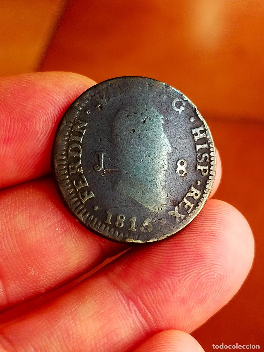 Monedas de Espa&ntilde;a: MONEDA DE 8 OCHO MARAVEDIES MARAVEDIS FERNANDO VII 1815 CECA JUBIA J ESPA&Ntilde;A BUENA CONSERVACION