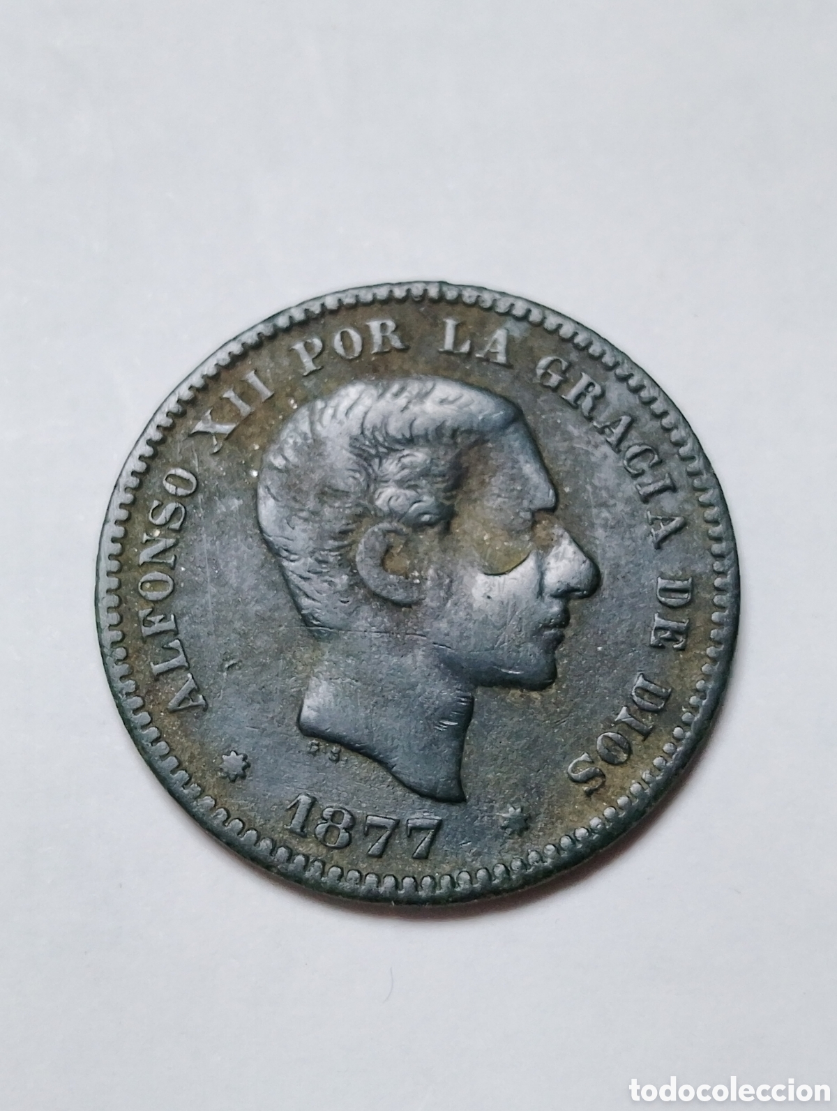 Monedas de Espa&ntilde;a: Alfonso XII 5 CTMOS DE 1877