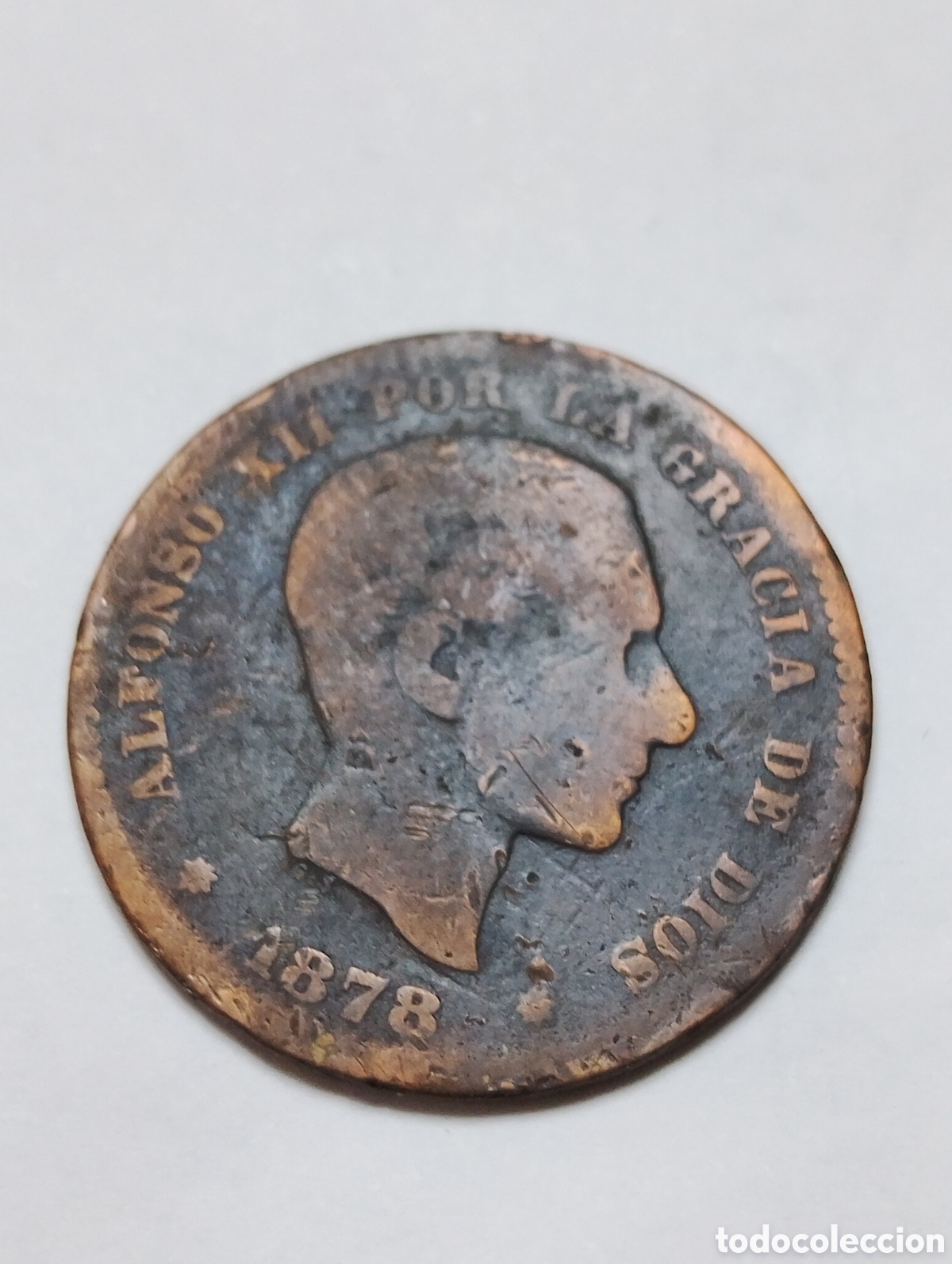 Monedas de Espa&ntilde;a: 4 Monedas de Alfonso XII DE 1877-1878-1879 de 5 ctmY 1 de 10 ctmos