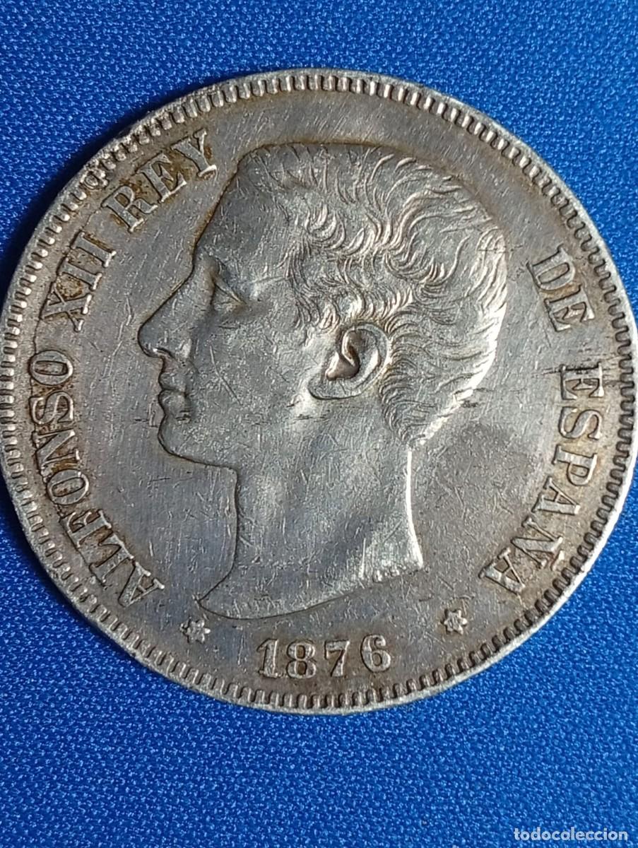 Monedas de Espa&ntilde;a: Moneda plata 5 ptas. Alfonso XII 1876