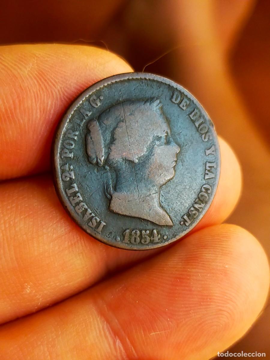 Monedas de Espa&ntilde;a: MONEDA DE 25 VEINTICINCO CENTIMOS REAL ISABEL II 2 1854 CECA SEGOVIA BUENA CONSERVACION