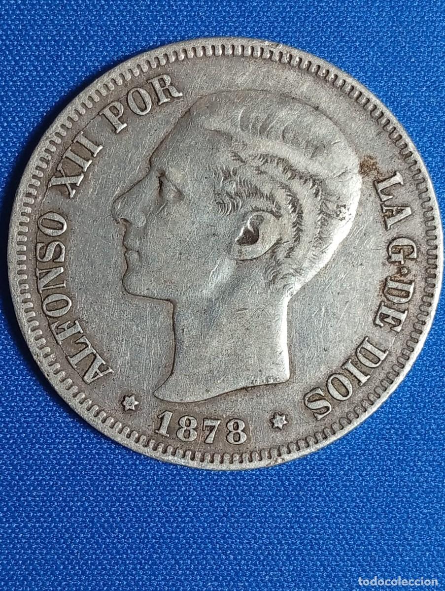 Monedas de Espa&ntilde;a: Moneda plata 5 ptas. Alfonso XII 1878