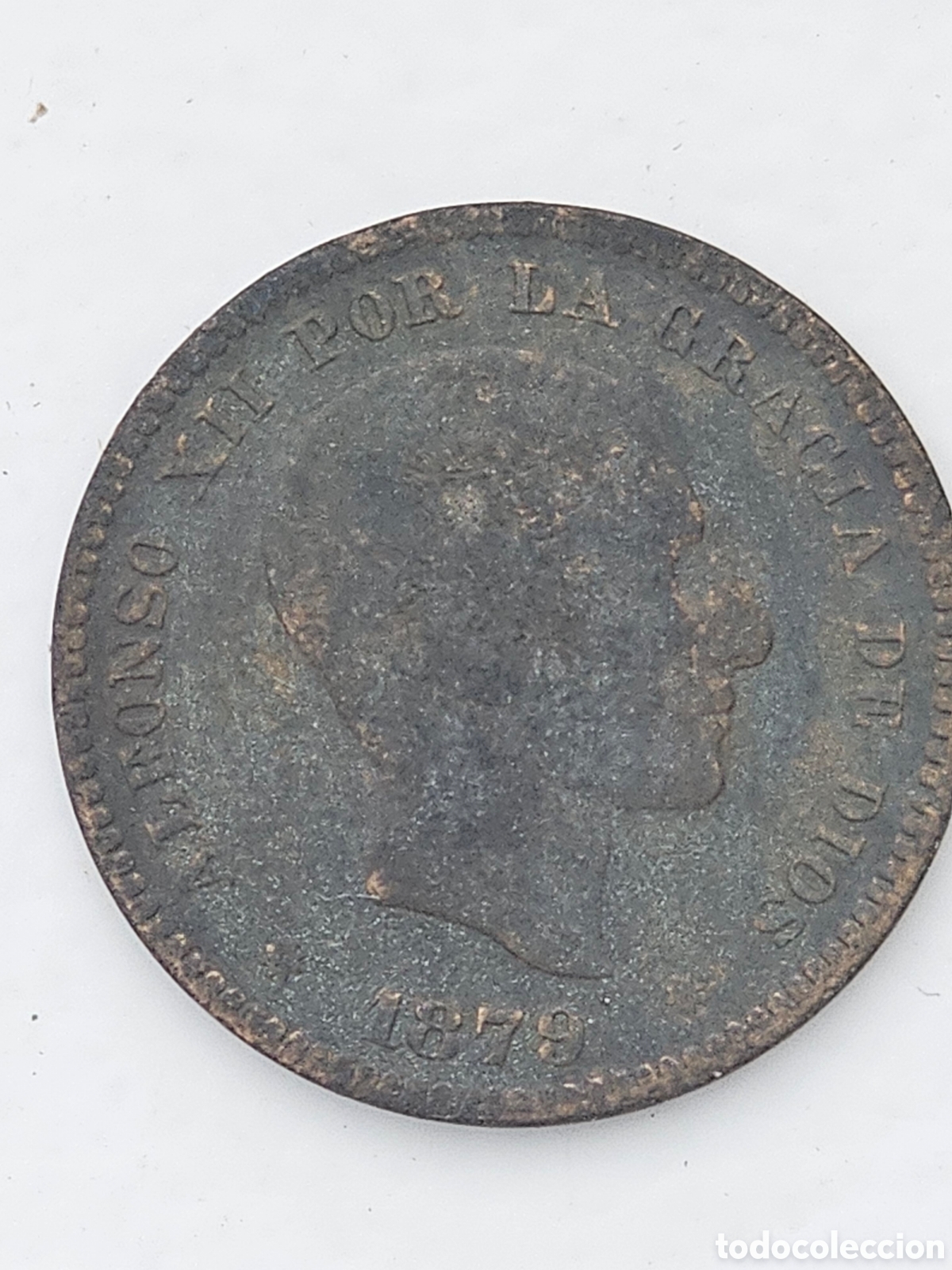 Monedas de Espa&ntilde;a: 5 C&eacute;ntimos Alfonso XII 1879 - Ceca de Barcelona (OM) - Bronce