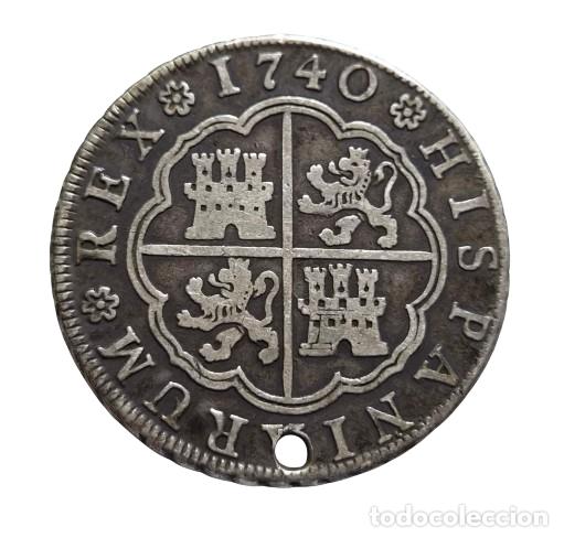 Monedas de Espa&ntilde;a: FELIPE V MADRID JF. 4 REALES 1740. Ag. Agujerito a las 6.
