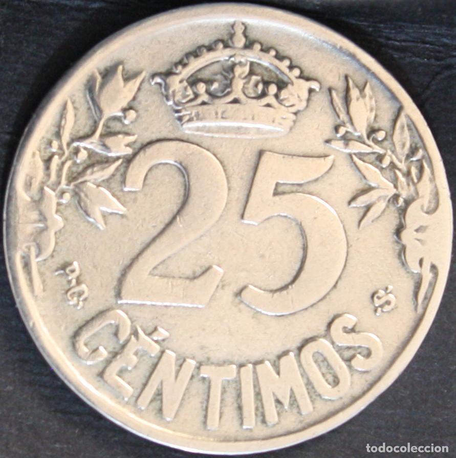 Monedas de Espa&ntilde;a: Moneda de 25 C&eacute;ntimos 1925 Espa&ntilde;a - Foto 2