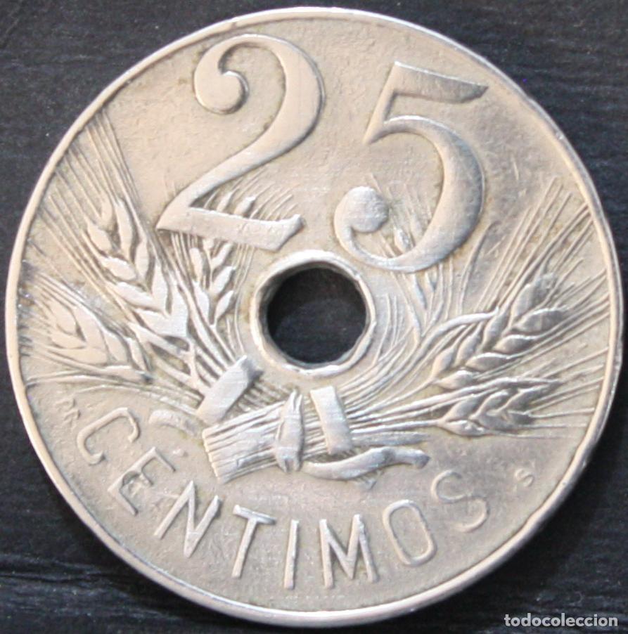 Monedas de Espa&ntilde;a: Moneda de 25 C&eacute;ntimos 1927 Espa&ntilde;a - Foto 1