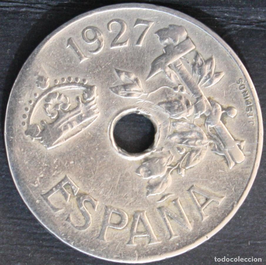 Monedas de Espa&ntilde;a: Moneda de 25 C&eacute;ntimos 1927 Espa&ntilde;a - Foto 2