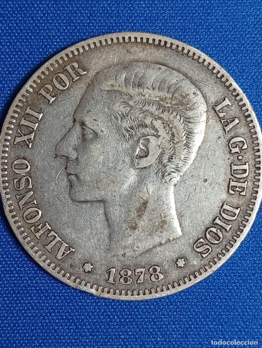 Monedas de Espa&ntilde;a: Moneda plata 5 ptas. Alfonso XII 1878