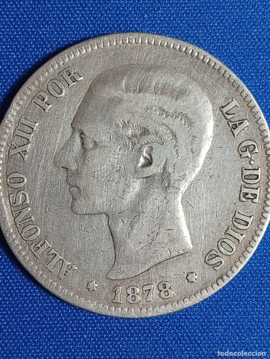 Coins of Spain: Moneda plata 5 ptas. Alfonso XII 1878