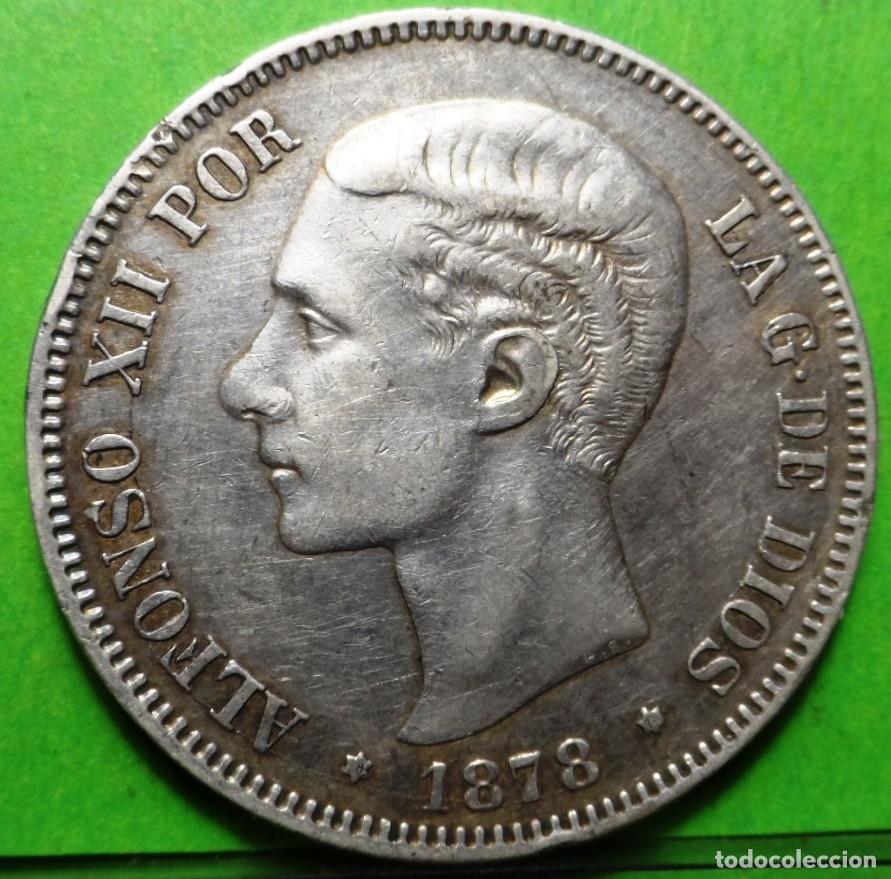 Monedas de Espa&ntilde;a: ALFONSO XII, 5 Pesetas, 1878 *18-78, Ag