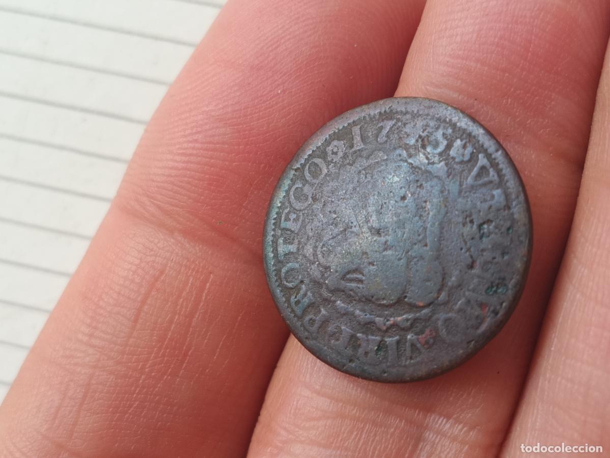 Monedas de Espa&ntilde;a: 2 maravedis de 1745 Felipe V