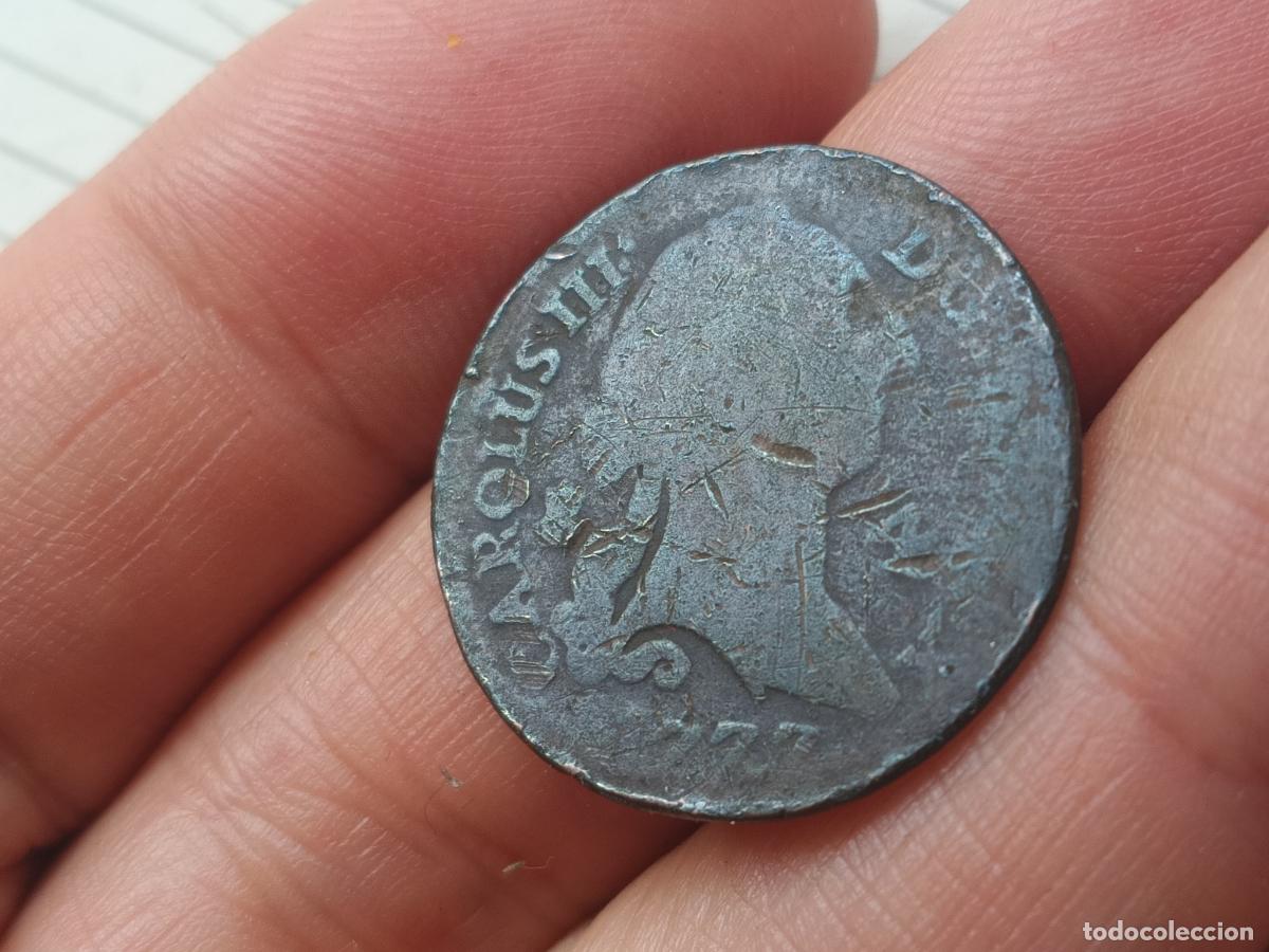 Monedas de Espa&ntilde;a: 4 maravedis de 1777 Carlos III