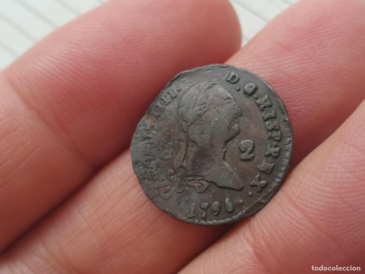 Monedas de Espa&ntilde;a: 2 maravedis de 1796 Carlos IV