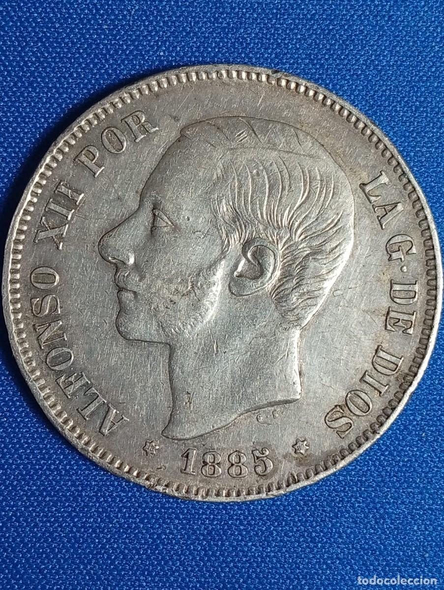 Monedas de Espa&ntilde;a: Moneda plata 5 ptas. Alfonso XII 1885 estr. 18* 87*