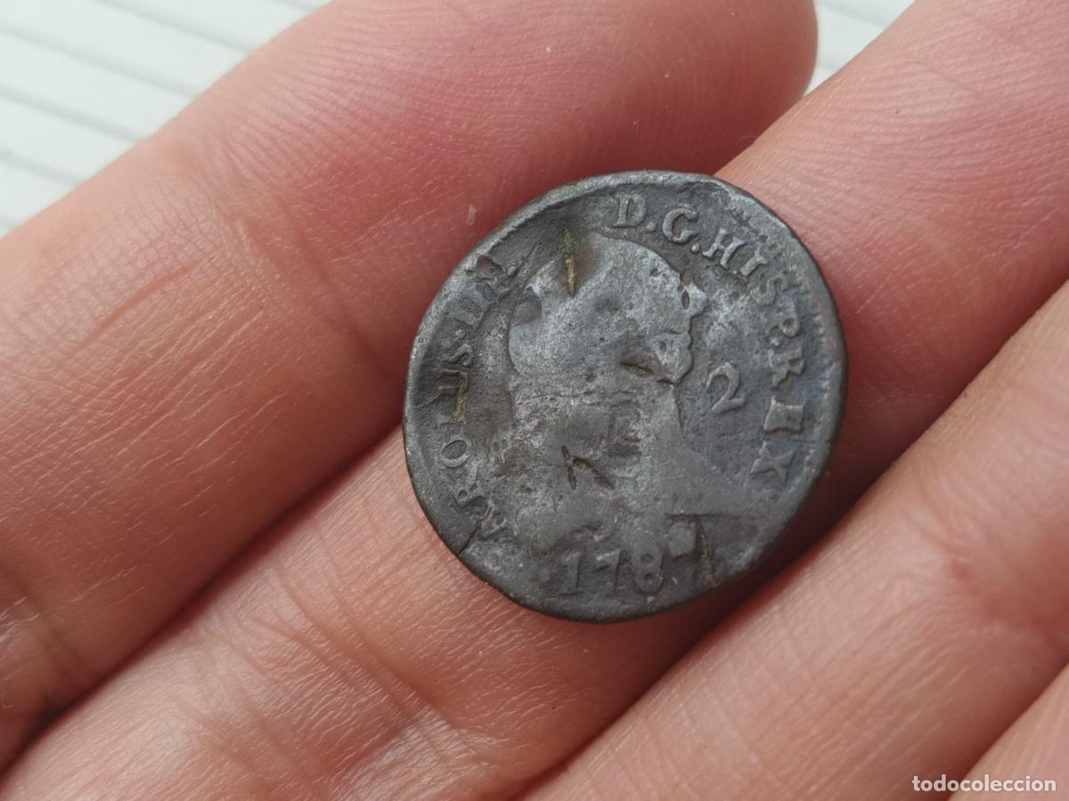 Monedas de Espa&ntilde;a: 2 maravedis de 1787 Carlos III