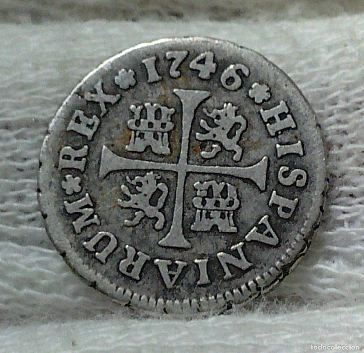 Monedas de Espa&ntilde;a: 1/2 medio real Fernando VI Espa&ntilde;a Madrid 1746 AJ moneda espa&ntilde;ola de plata