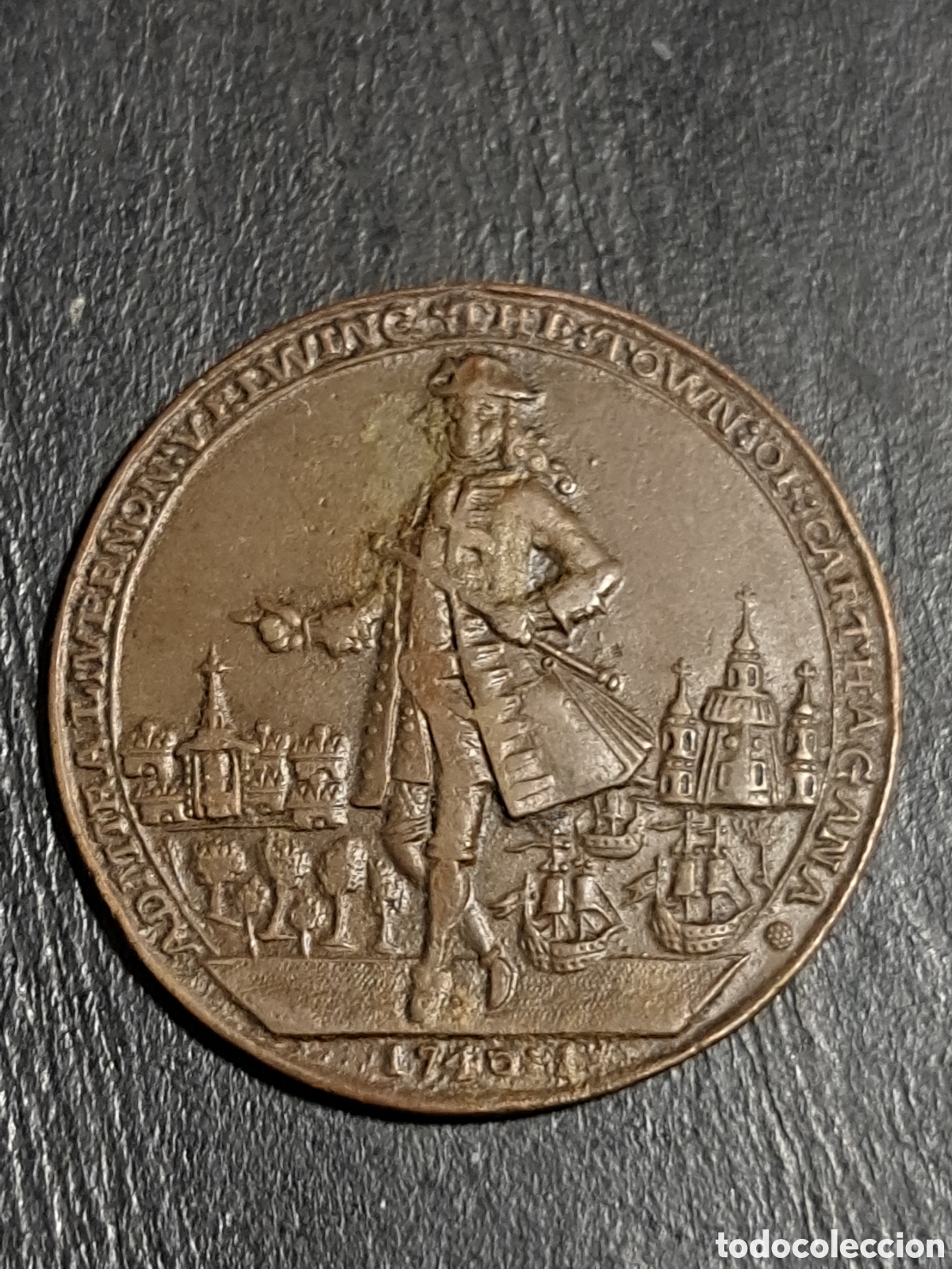 Monedas de Espa&ntilde;a: Medalla de Blas de lezo defensa de Cartagena de Indias a&ntilde;o 1741 la mayor humillaci&oacute;n inglesa