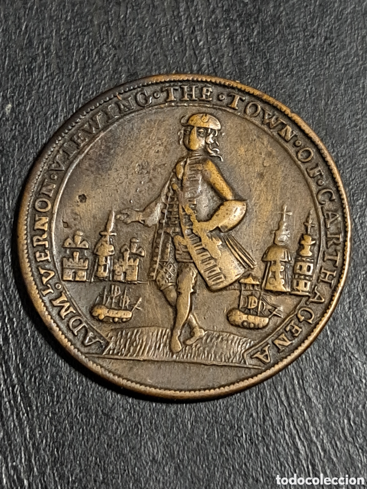 Monedas de Espa&ntilde;a: Medalla de Blas de lezo defensa de Cartagena de Indias a&ntilde;o 1741 la mayor humillaci&oacute;n inglesa