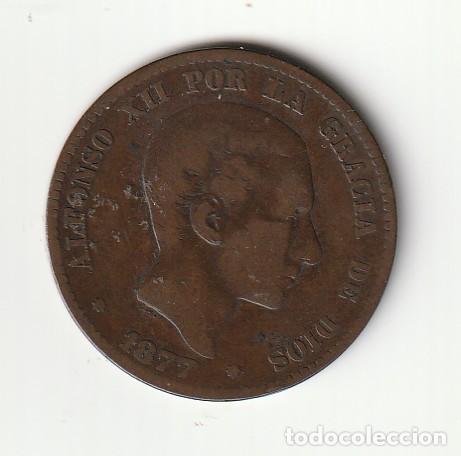 Monedas de Espa&ntilde;a: MONEDA ALFONSO Xii A&Ntilde;O 1877 - DIEZ CENTIMOS