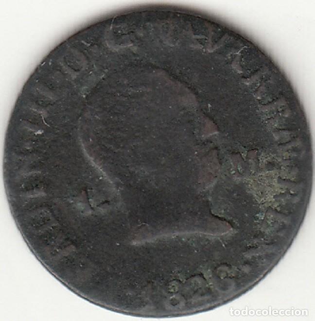 Monedas de Espa&ntilde;a: FERNANDO VII: 1 MARAVEDI 1826 PAMPLONA