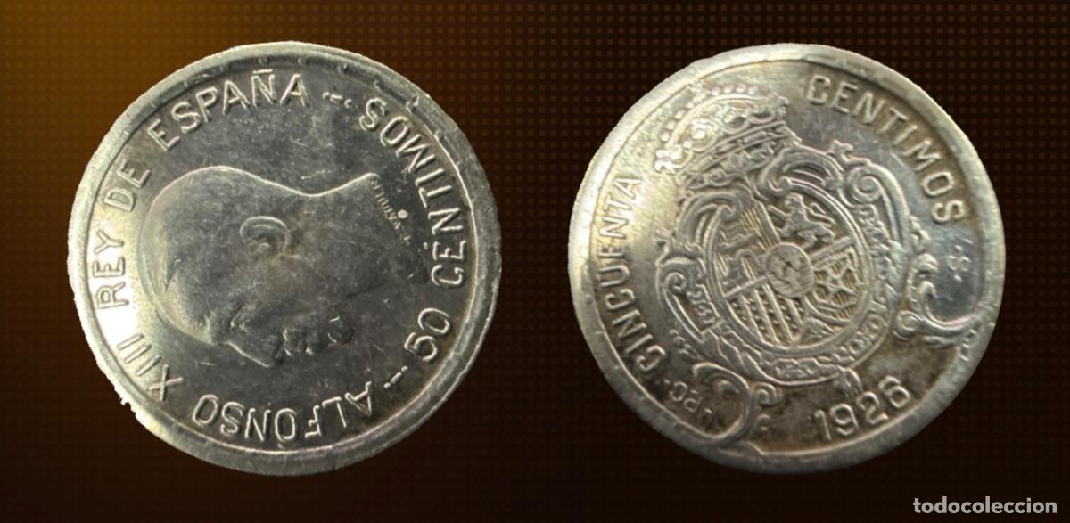 Monedas de Espa&ntilde;a: 50 c&eacute;ntimos plata Alfonso, XIII 1926