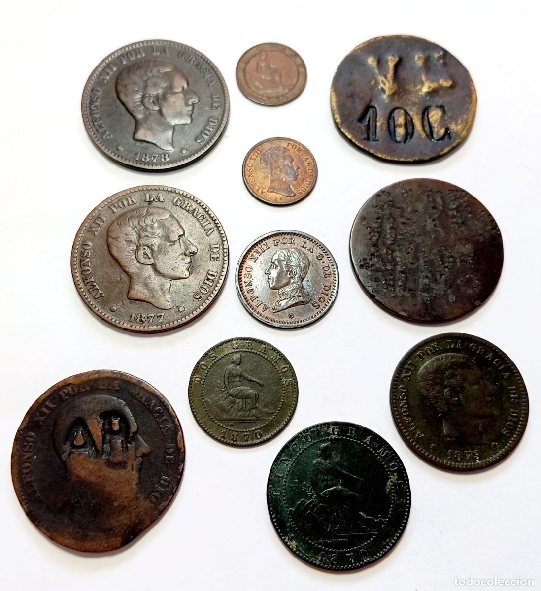 Monedas de Espa&ntilde;a: ⚜️ Interesante lote de 11 monedas del Centenario de la Peseta. Peso bruto 80 g