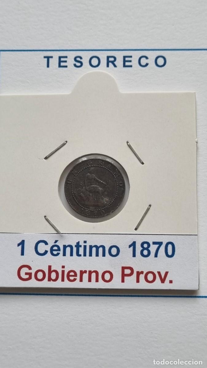Monedas de Espa&ntilde;a: ESPA&Ntilde;A: MONEDA DE 1 C&Eacute;NTIMO 1870 Gobierno Provisional - Ref.: 006