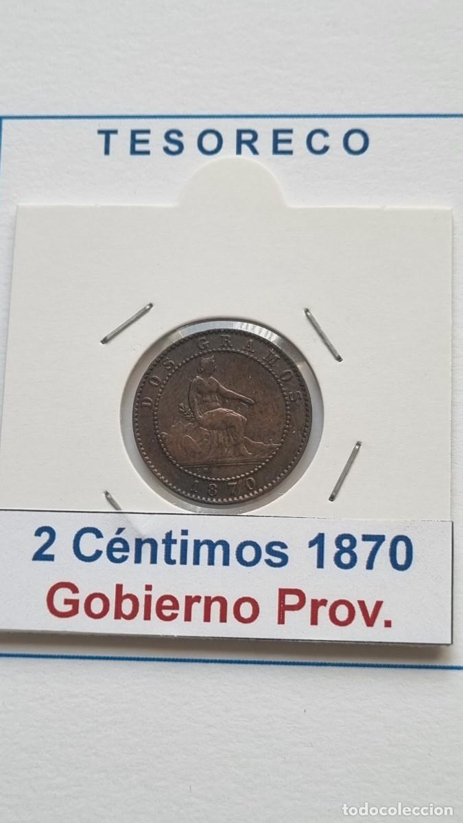Monedas de Espa&ntilde;a: ESPA&Ntilde;A: MONEDA DE 2 C&Eacute;NTIMOS 1870 Gobierno Provisional - Ref.: 007