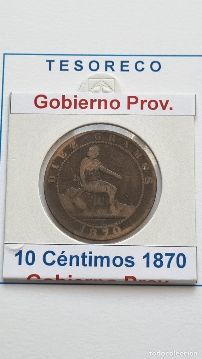 Monedas de Espa&ntilde;a: ESPA&Ntilde;A: MONEDA DE 10 C&Eacute;NTIMOS 1870 Gobierno Provisional - Ref.: 009