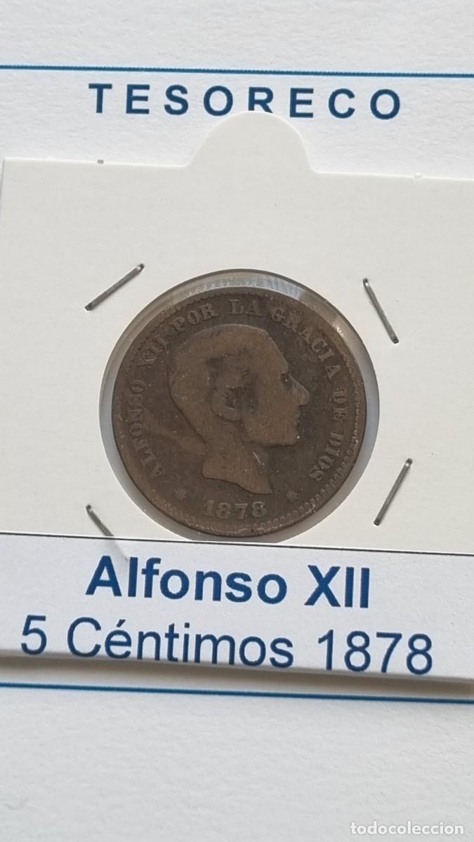 Monedas de Espa&ntilde;a: ESPA&Ntilde;A: MONEDA DE 5 C&Eacute;NTIMOS 1878 Alfonso XII - Ref.: 011