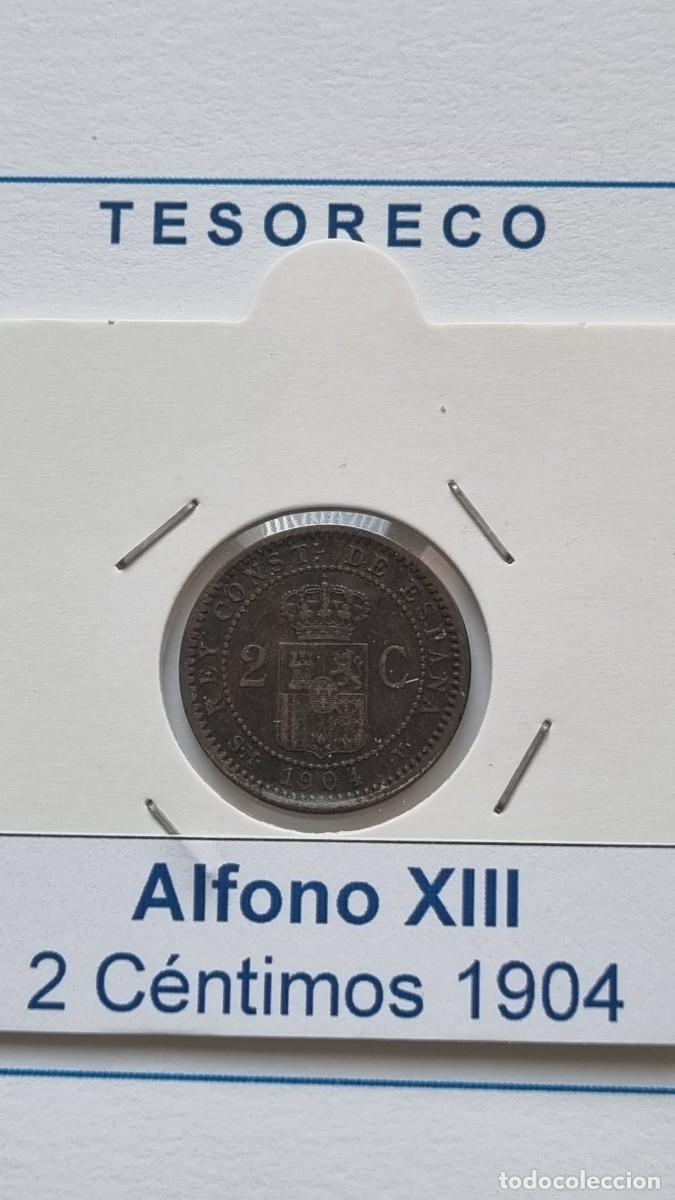 Monedas de Espa&ntilde;a: ESPA&Ntilde;A: MONEDA DE 2 C&Eacute;NTIMOS 1904*04 Alfonso XIII - Ref.: 016