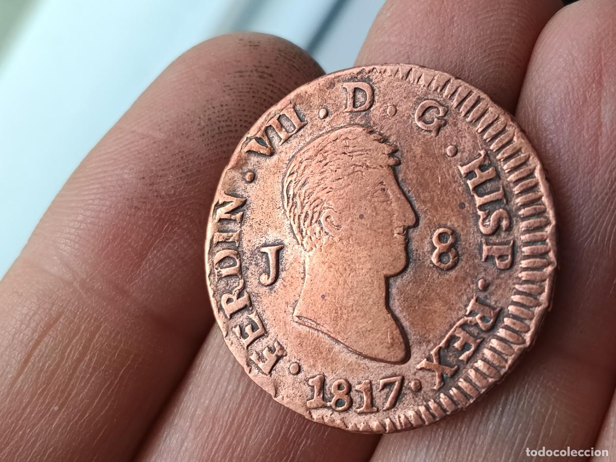 Monedas de Espa&ntilde;a: Excelente 8 maravedis de 1817, Jubia