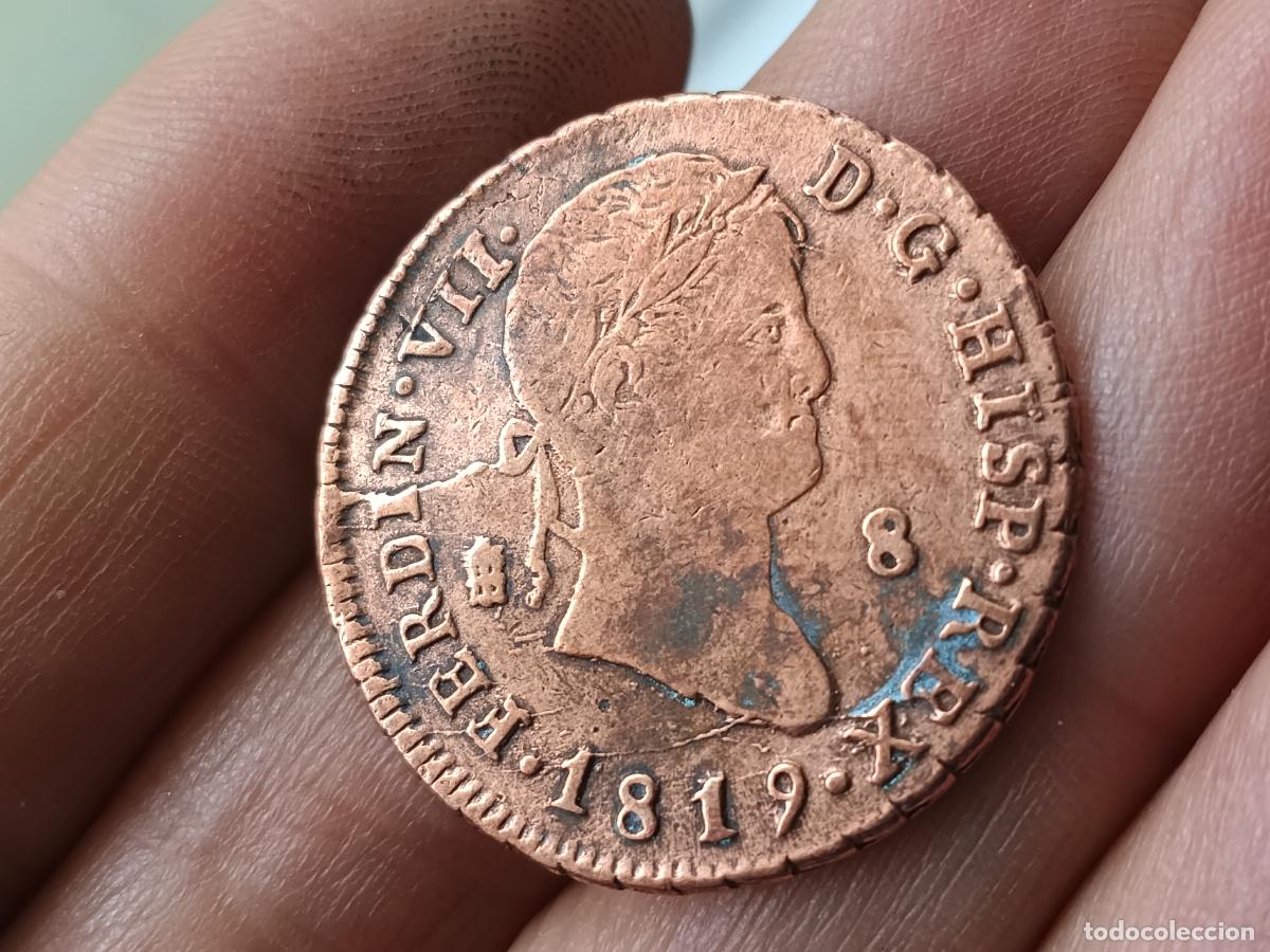 Monedas de Espa&ntilde;a: Excelente 8 maravedis de 1819, Segovia