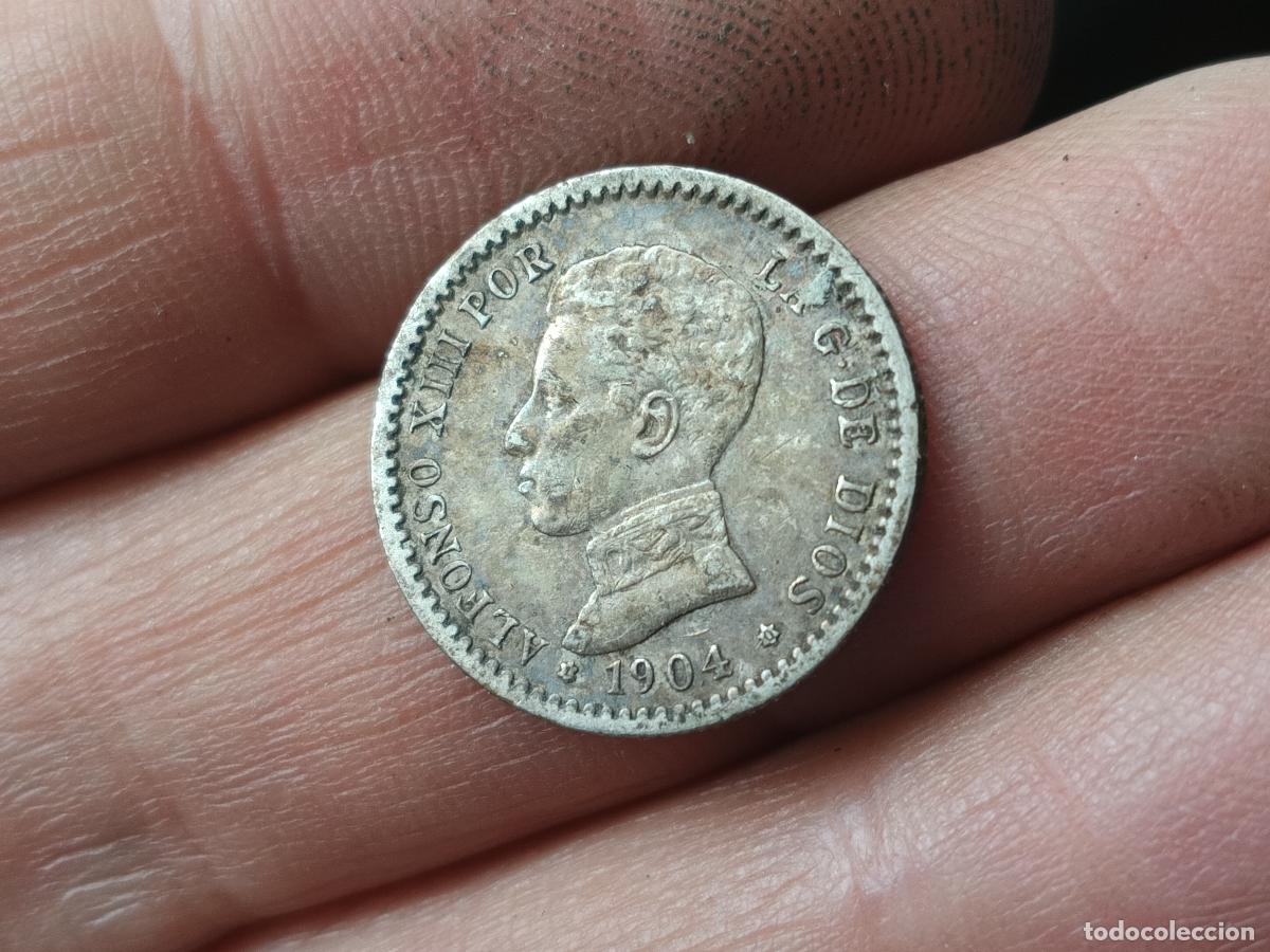 Monedas de Espa&ntilde;a: 50 c&eacute;ntimos de plata de 1904