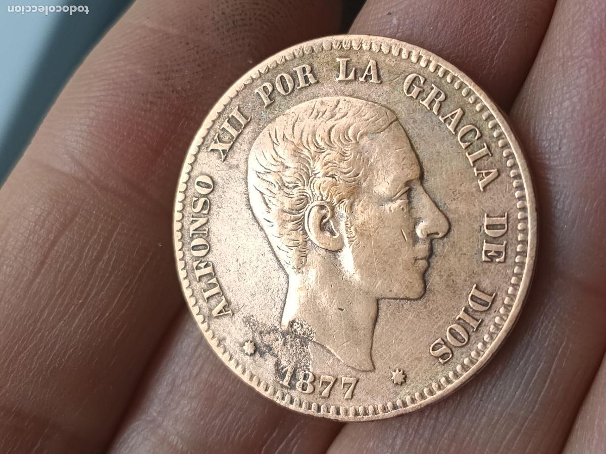 Monedas de Espa&ntilde;a: 10 c&eacute;ntimos de 1877 Alfonso XII
