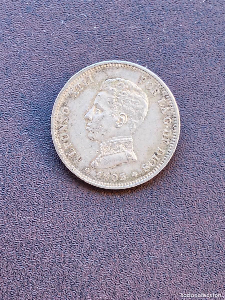 Monedas de Espa&ntilde;a: MONEDA DE 2 PESETAS DE ALFONSO XIII DEL A&Ntilde;O 1905*19-05 SM V..DE PLATA.ORIGINAL%
